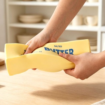 Lyreh 1ks Extra velká mačkací tyčinka na máslo, obří mačkatelná tyčinka na máslo z PU materiálu,
