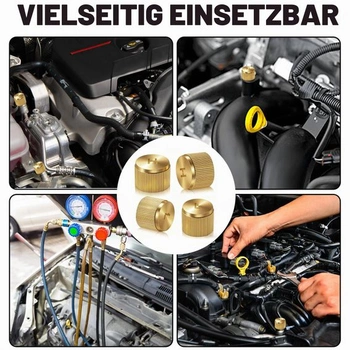 4 krytky ventilov klimatizácie pre automobily, mosadzné krytky servisných otvorov pre vysoký a nízky