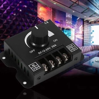 Stmievač 12V-24V 30A LED spínač manuálne ovládanie pre LED pásky jednofarebné LED pásky osvetlenie