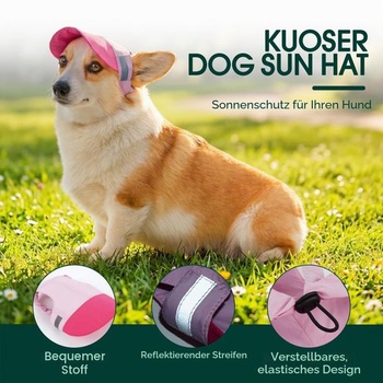 Šiltovka Kuoser Dog, baseballová čiapka s ochranou proti slnku, ružová L (obvod hlavy: 42 cm)