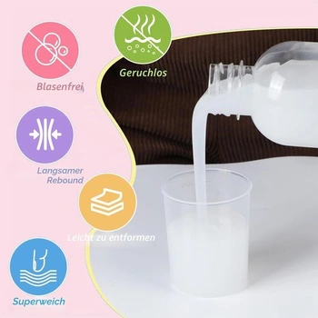 Tekutý silikon SANAAA pro Squishy Maker 500g, super měkká silikonová guma, směšovací poměr AB 1:1