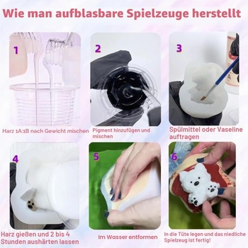 Tekutý silikón SANAAA pre Squishy Maker 500g, super mäkká silikónová guma, zmiešavací pomer AB 1:1