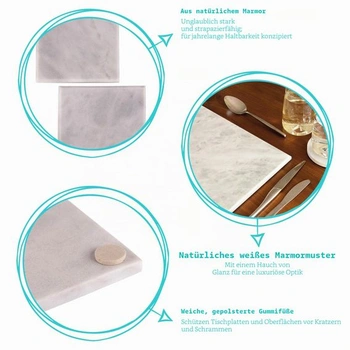Obdĺžniková mramorová sekacia doštička Argon Tableware - 30 x 20 cm
