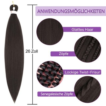 Dlhé zapletacie príčesky s yaki textúrou, 8 ks, syntetické zapletacie vlasy, 26 palcov, #4