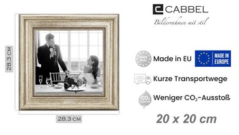 Fotorámik 20x20 cm strieborný – Barokový vintage rám v antickom vzhľade na plagáty, fotografie a