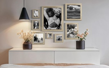 Fotorámik 20x20 cm strieborný – Barokový vintage rám v antickom vzhľade na plagáty, fotografie a