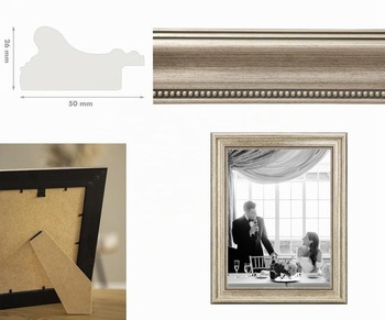 Fotorámik 20x20 cm strieborný – Barokový vintage rám v antickom vzhľade na plagáty, fotografie a