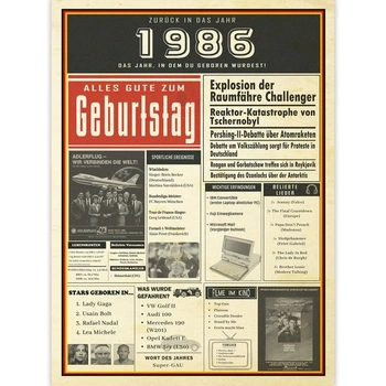 Narodeninová karta 1986, personalizovaný darček s…
