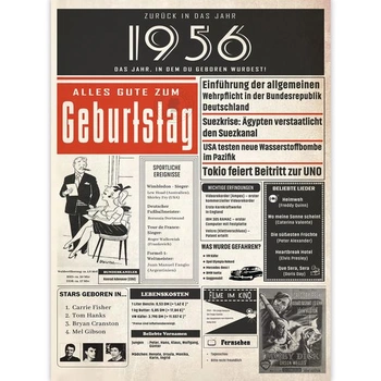 Narodeninová karta 1956, personalizovaný darček s…