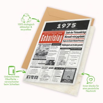 Narodeninová karta 1956, personalizovaný darček s udalosťami od roku narodenia | Narodeninový darček