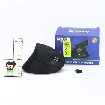 GADIRIA Ergonomická vertikálna myš - Bezdrôtová myš 800/1000/1200 dpi, 2,4 GHz, USB Micro prijímač,