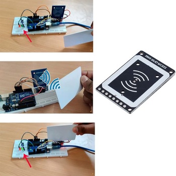 RFID sada s čítačkou, čipom a kartou, mini modul, senzor karty 13,56 MHz, s kľúčenkou S50 pre