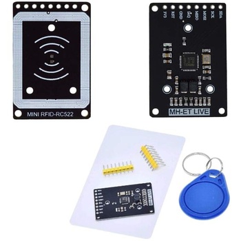 RFID sada s čítačkou, čipom a kartou, mini modul, senzor karty 13,56 MHz, s kľúčenkou S50 pre