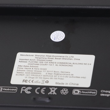 Bezdrôtová klávesnica Rii K22BT
