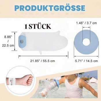 Vodeodolné návleky na ruky pre deti do sprchovania, opakovane použiteľný chránič na ruky na udržanie