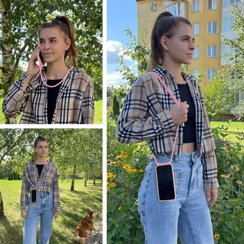 Puzdro na telefón MyGadget s náhrdelníkom pre Samsung Galaxy Note 10 - [Púzdro s nastaviteľným