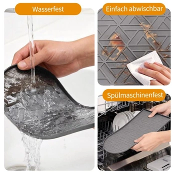 Silikonová podložka na kávu na pracovní desku - 40x20cm, tepelně odolná silikonová podložka,