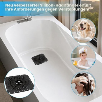 6dielne silikónové sitko do odtoku, flexibilné vlasové sitko do sprchy