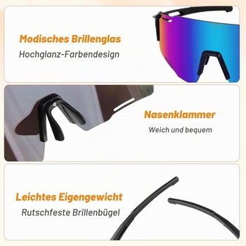 Okuliare na rýchlu cyklistiku, polarizačné športové slnečné okuliare, vetruodolné ochranné okuliare s UV
