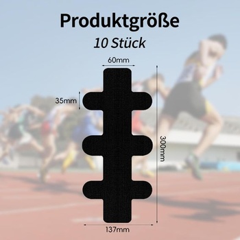 Kineziologická páska na Achillovu šľachu, 10 predrezaných kusov, vodeodolná