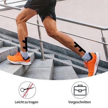 Kineziologická páska na Achillovu šľachu, 10 predrezaných kusov, vodeodolná