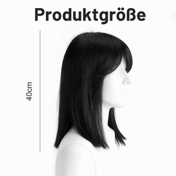 Černá paruka, krátká černá paruka pro ženy, dlouhá černá paruka, bob paruka pro ženy s ofinou,