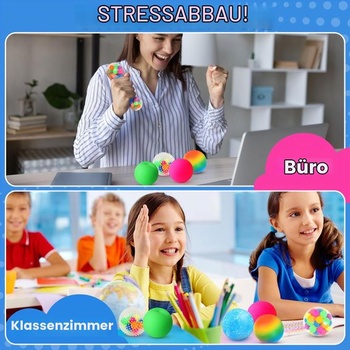 LESONG 6dielna sada antistresových loptičiek, hračka na nehybnosť pre deti i dospelých