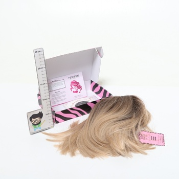 FESHFEN Ombre blond krátka bob parochňa s ofinou, 28 cm rovná ombre blond parochňa na karneval,