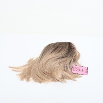 FESHFEN Ombre blond krátka bob parochňa s ofinou, 28 cm rovná ombre blond parochňa na karneval,