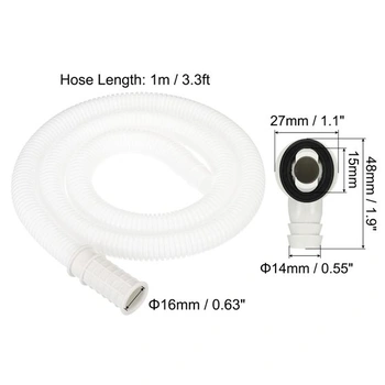 PATIKIL 2 Sada 3,3 stopy Odtoková hadice pro klimatizaci Mini Split White 2 3,3 stopy