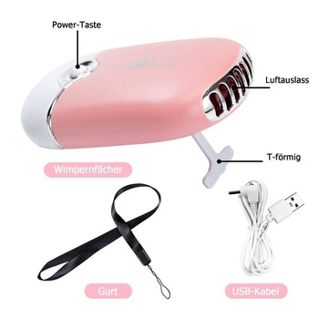 Súprava na predlžovanie rias (94 g): šampón na riasy, mini USB ventilátor (dobíjací), elektrická ručná