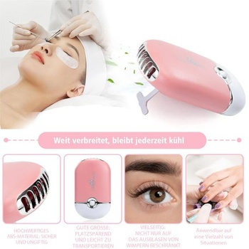 Sada na prodlužování řas (94 g): šampon na řasy, mini USB ventilátor (dobíjecí), elektrická ruční