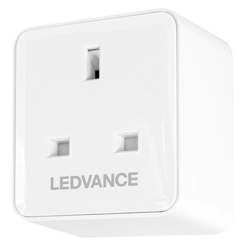 Múdra prepínateľná zásuvka Ledvance s technológiou WiFi pre britské zástrčky, s meraním spotreby,