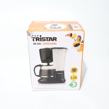 Kávovar Tristar s objemem 1,25 l – pro 10–12 šálků, vhodný i pro kempování, CM-1245, černý
