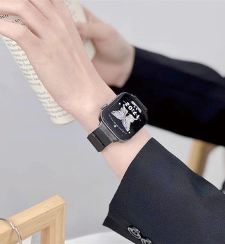 Magnetický milánský řemínek SOLOLUP pro Huawei Watch Fit 5/5 Pro/4/4 Pro/3 Band 01-růžový