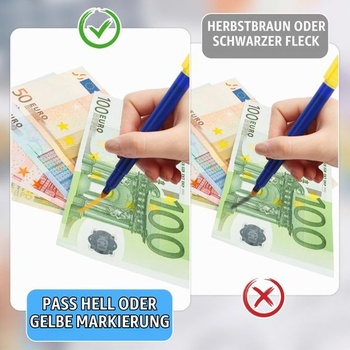 15dílná sada detektorů padělaných peněz, označovačů padělaných peněz, detekčních per bankovek,