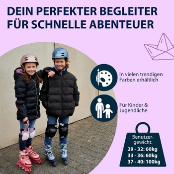 Detské korčule Hudora fialové, unisex vel.33-36