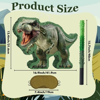 WERNNSAI Pinata s dinosaurom – Pinata s Tyrannosaurom a prútikom pre deti, chlapcov, dekorácie na