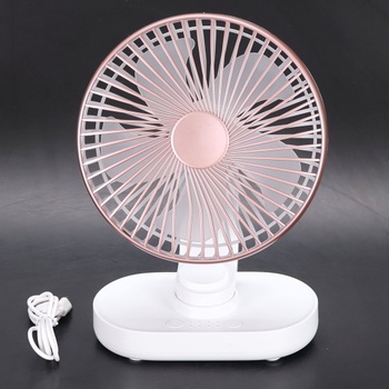Veľmi tichý stolný ventilátor, malý ventilátor 16,5 cm, automatická oscilácia, 4 rýchlosti, silný