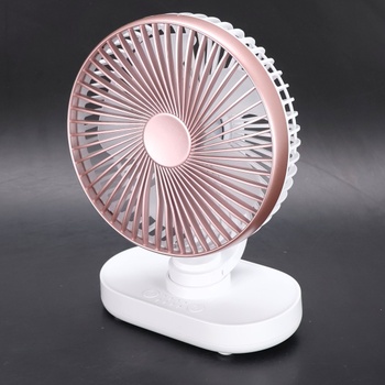 Veľmi tichý stolný ventilátor, malý ventilátor 16,5 cm, automatická oscilácia, 4 rýchlosti, silný
