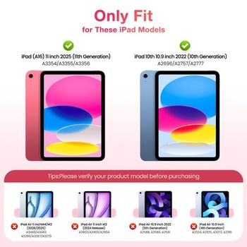 Puzdro MoKo pre iPad A16 11./10. generácia s držiakom na pero, vínovo červené