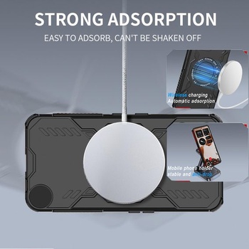Magnetický kryt pre Nothing CMF Phone 2 Pro, kompatibilný s MagSafe, nárazuvzdorný pevný kryt s