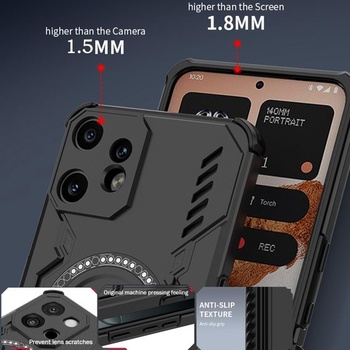 Magnetický kryt pre Nothing CMF Phone 2 Pro, kompatibilný s MagSafe, nárazuvzdorný pevný kryt s