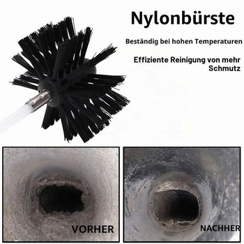 Tyč na kefu na komín, kefu na kachle, čistiacu kefu, kefu na komín, čiernu, 6 kusov, čistiacu