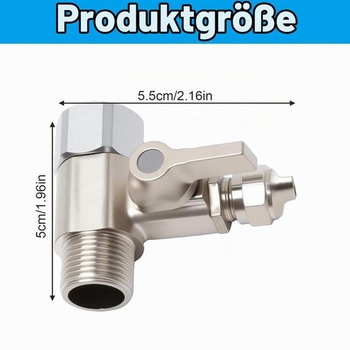 Adaptér pre pripojenie vody T-kus, uzatvárací ventil T-kus 3/8x3/8x1/4