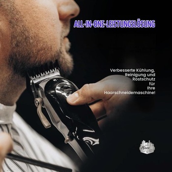 THE SHAVE FACTORY Clippercare – Sprej 6 v 1 500 ml – Údržbový sprej pre zastrihávače vlasov –