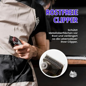THE SHAVE FACTORY Clippercare – Sprej 6 v 1 500 ml – Údržbový sprej pre zastrihávače vlasov –
