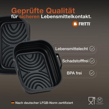 Silikónová forma FRITTI® do fritézy – Vhodná pre Ninja Foodi Max Dual Zone AF400EU/AF300EU (9,5
