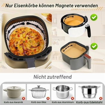 Magnety do fritézy, papier na pečenie – 5 kusov, dĺžka 17,5 cm, silikónové, bez BPA, čierne – 6 ks