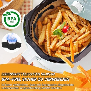 Magnety do fritézy, papier na pečenie – 5 kusov, dĺžka 17,5 cm, silikónové, bez BPA, čierne – 6 ks